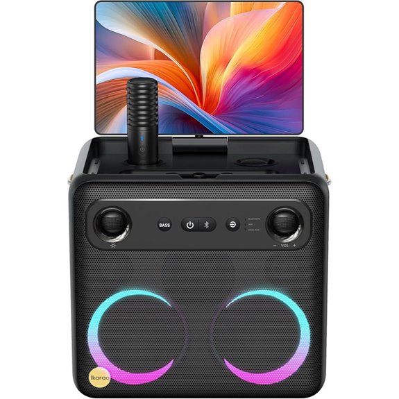 Ikarao Smart Karaoke Machine with Wireless Mics