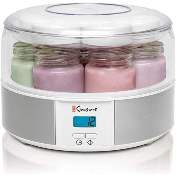 Euro Cuisine Yogurt Maker with Glass Jars and Date Lids