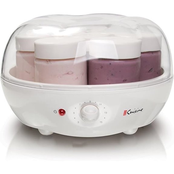 Euro Cuisine YM100 Yogurt Maker with Jars and Timer