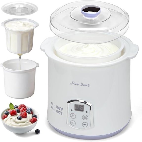 Party Greek Yogurt Maker with Strainer and Timer