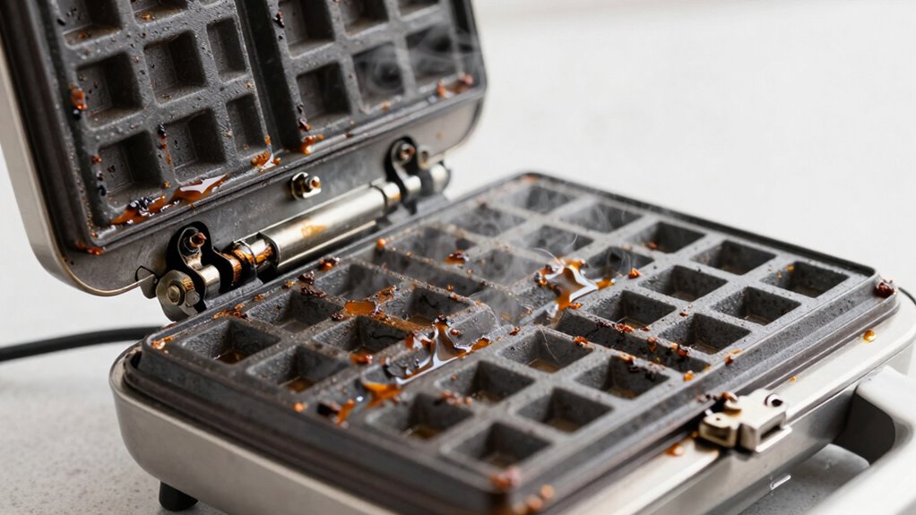 clean waffle maker hinges regularly