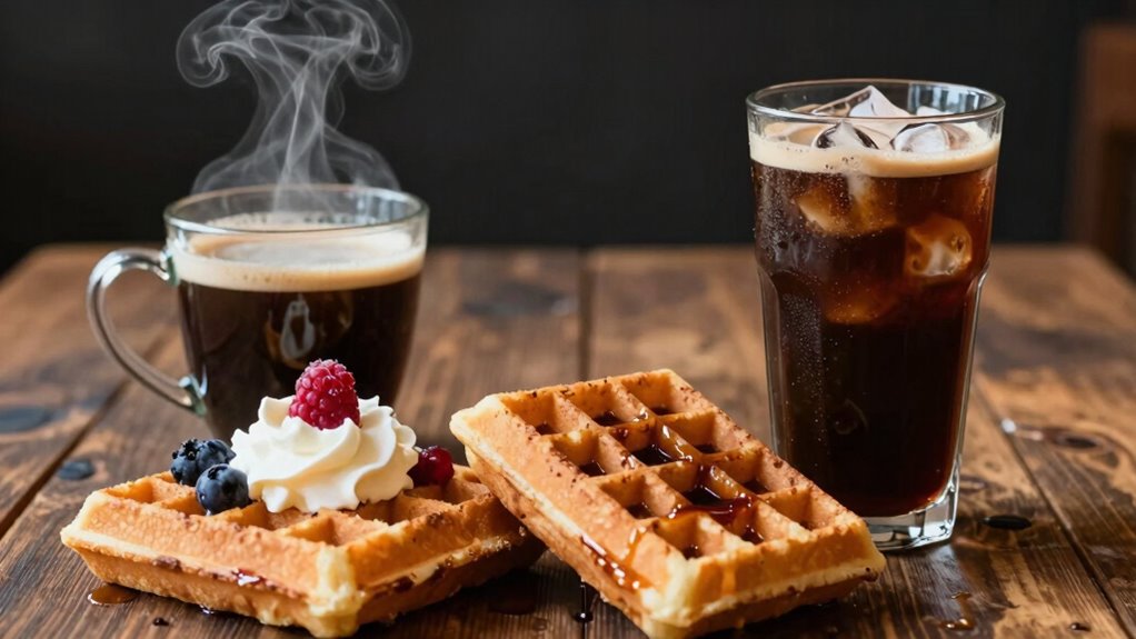 coffee pairing enhances waffle flavors