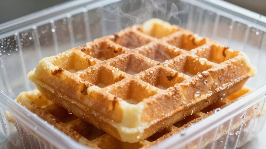 condensation causes soggy waffles