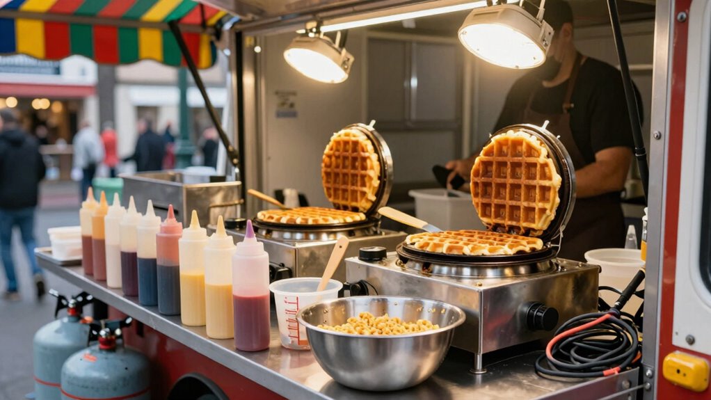 efficient waffle station organization