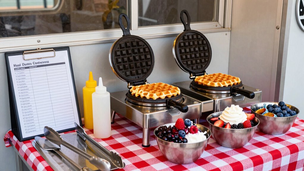 essential waffle truck equipment