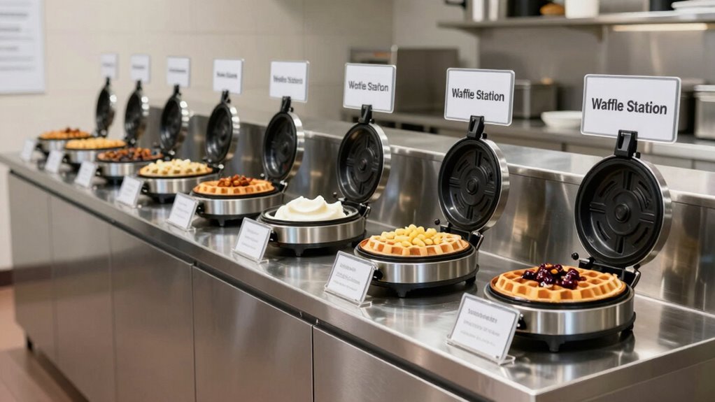 optimize waffle station layout