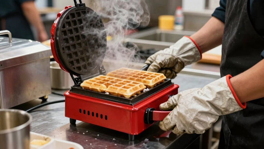 use protective gear and caution