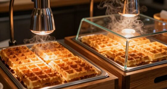waffle crispness heat lamp