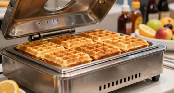 warm waffles stay crispy