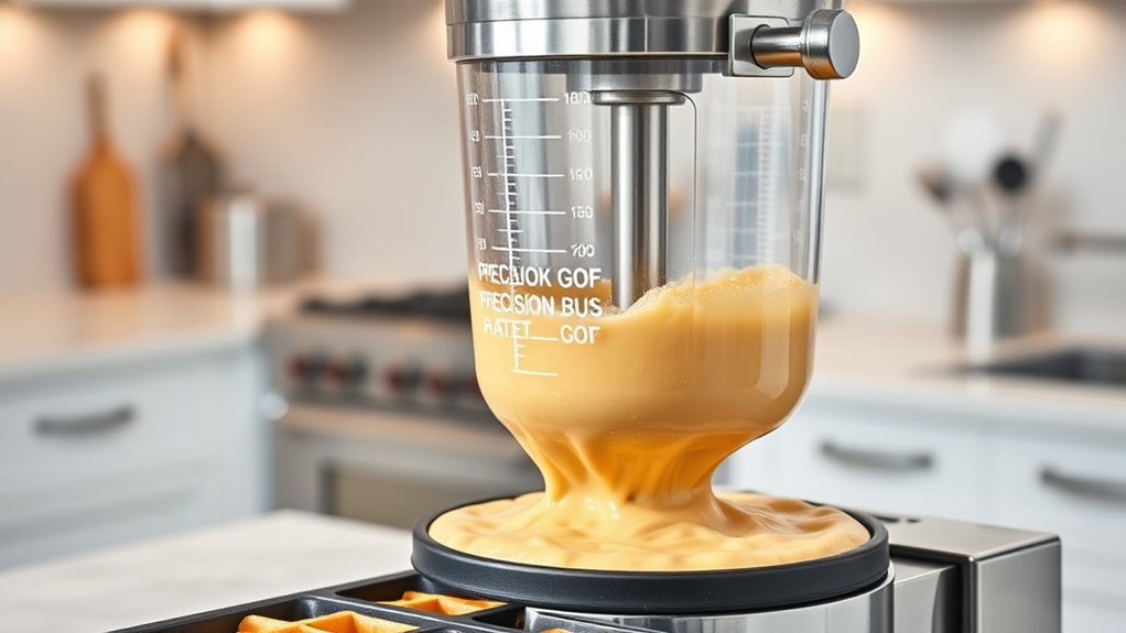 choosing waffle batter dispenser