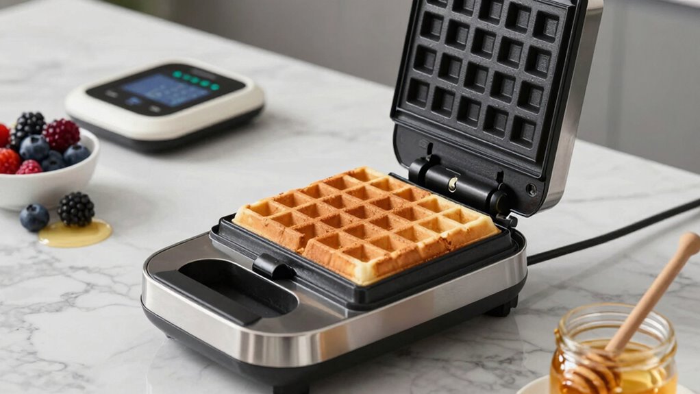 crispy low sugar waffle features