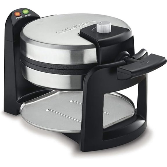 cuisinart black silver waffle