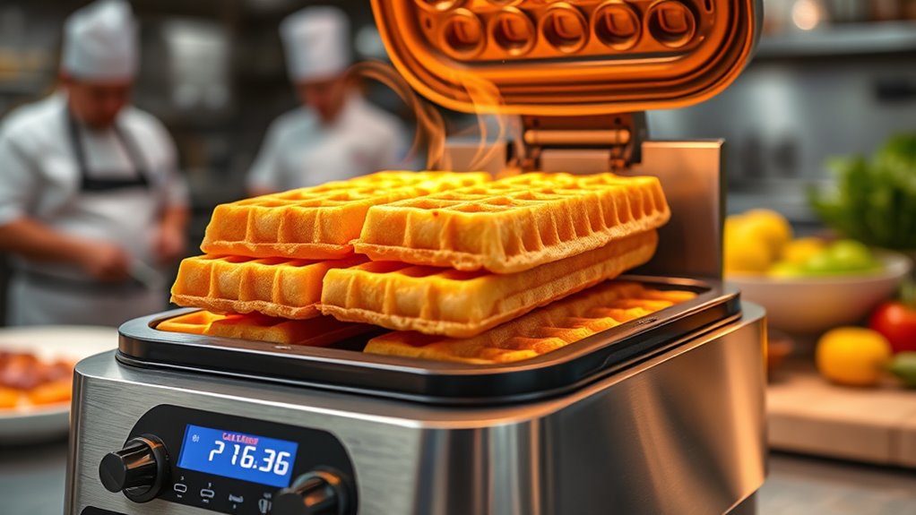 key commercial waffle features