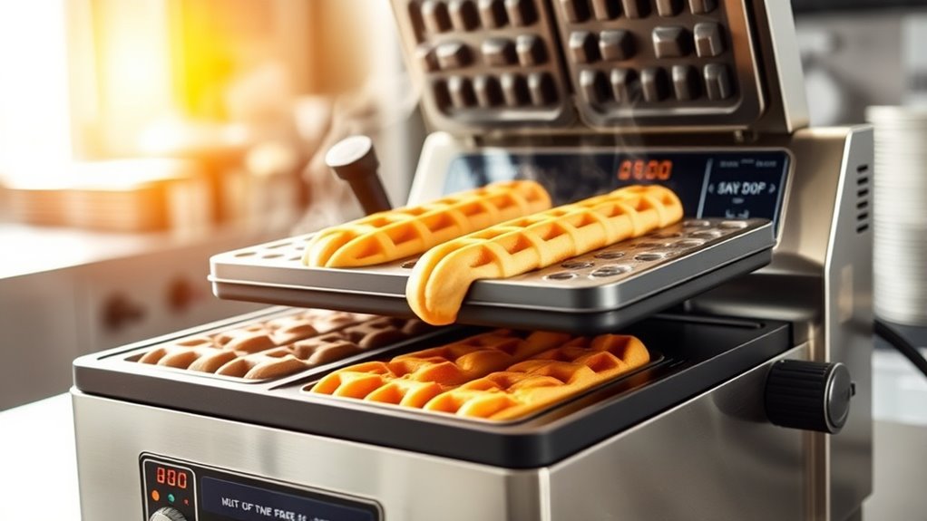 key commercial waffle features