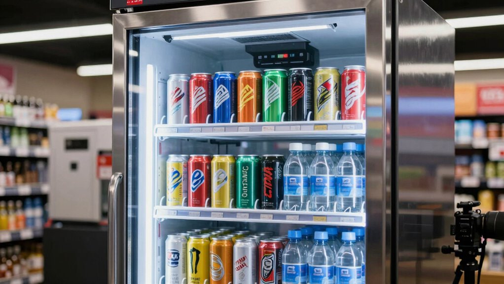 top glass door beverage refrigerators