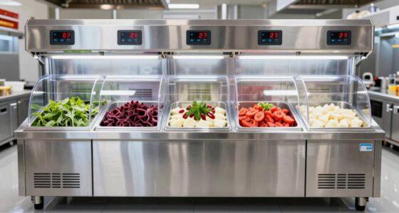 top refrigerated topping rails