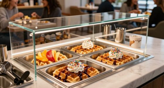 top waffle topping warmers