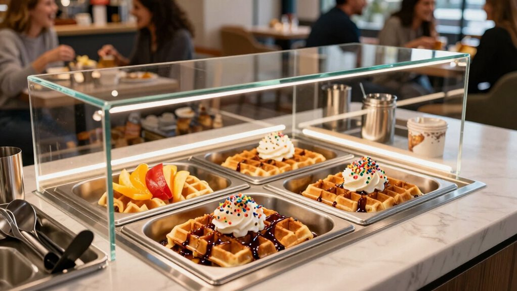 top waffle topping warmers