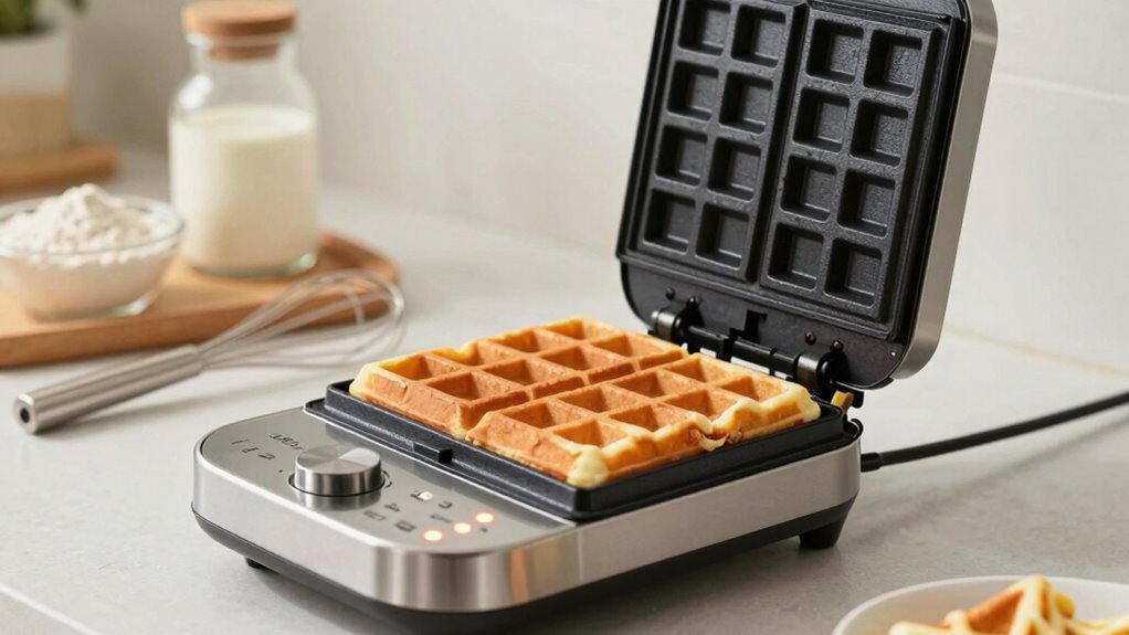 waffle size heat quality