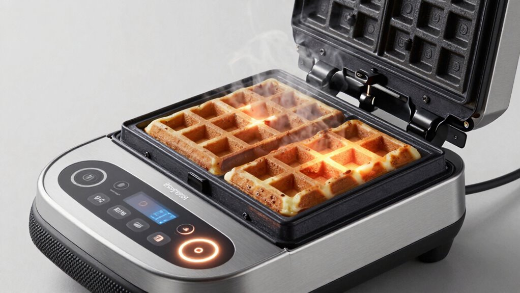 adjusts waffle browning levels