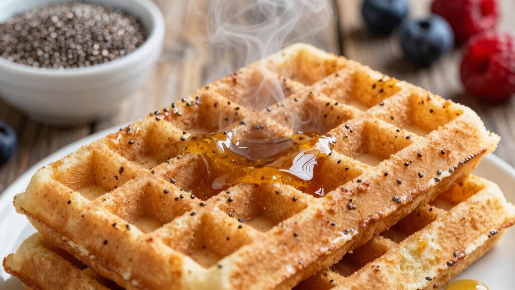 chia seeds enhance healthy waffles