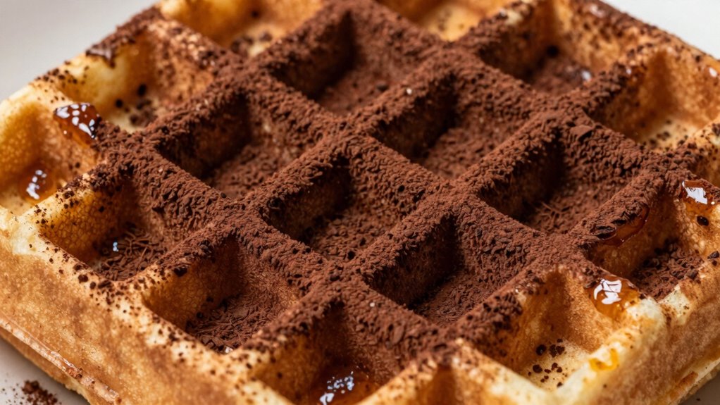 chocolate waffles with balanced moisture