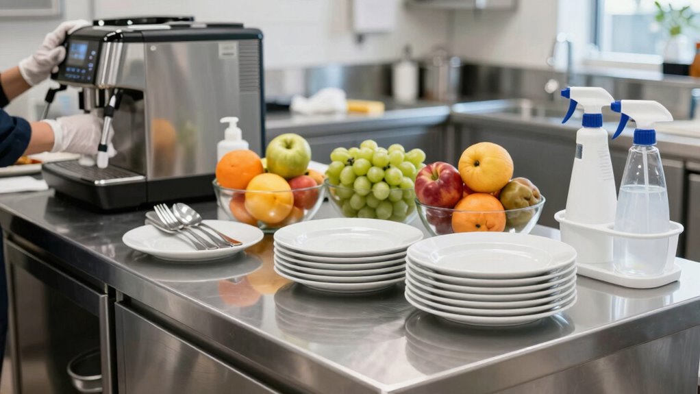 cleanliness during breakfast service