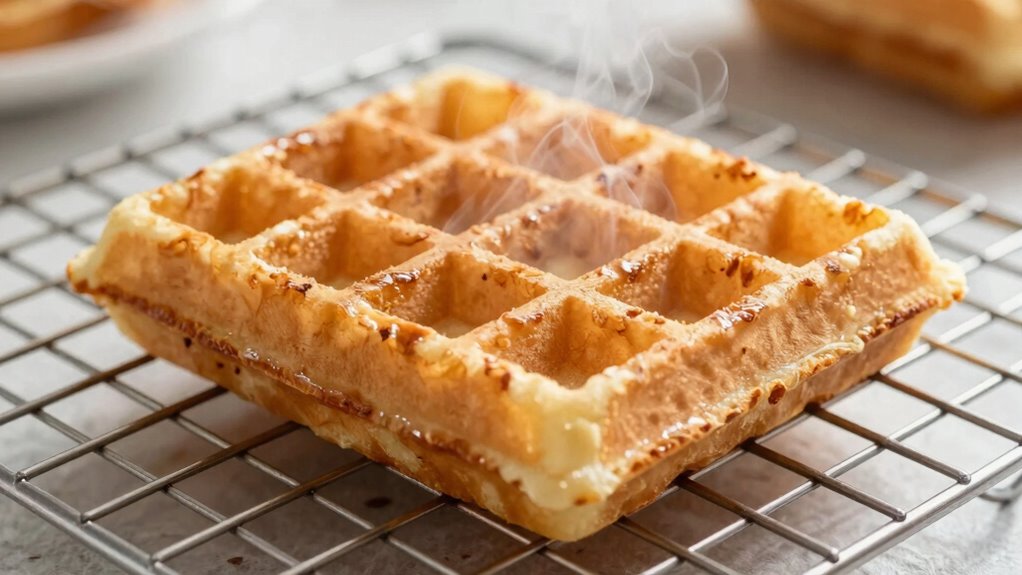 cold rack keeps waffles crispy