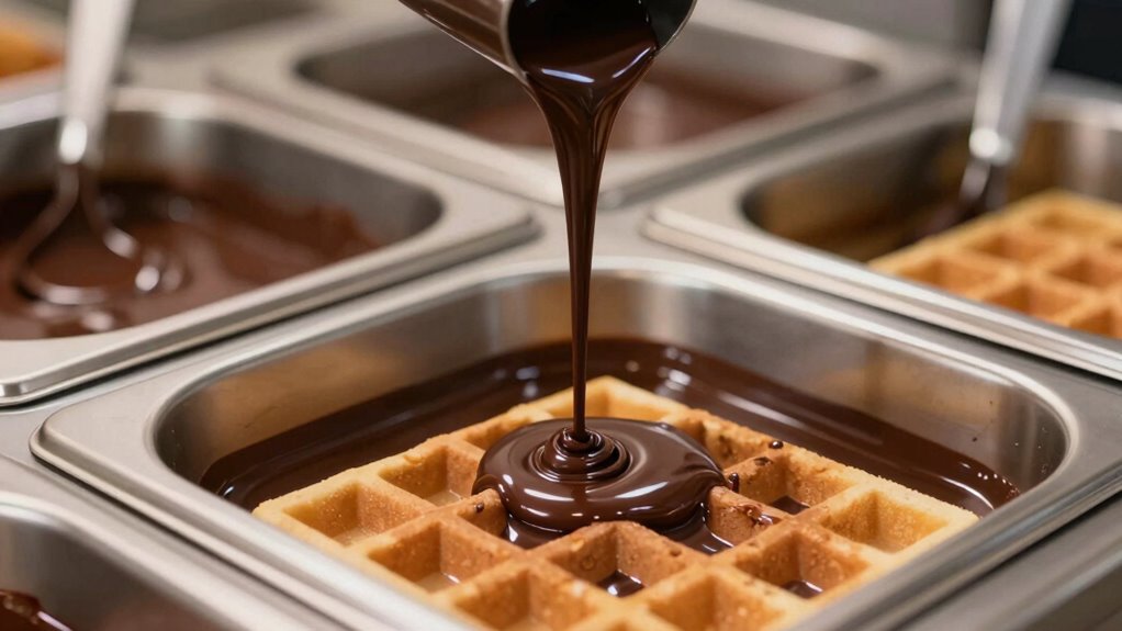 consistent glossy chocolate tempering