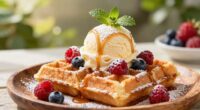 create light fruity waffles
