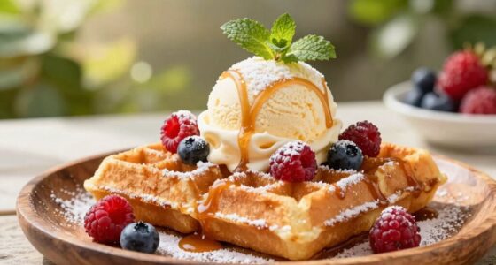create light fruity waffles