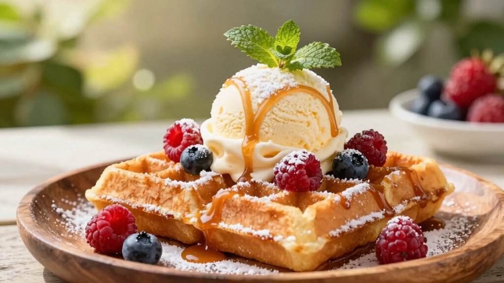 create light fruity waffles