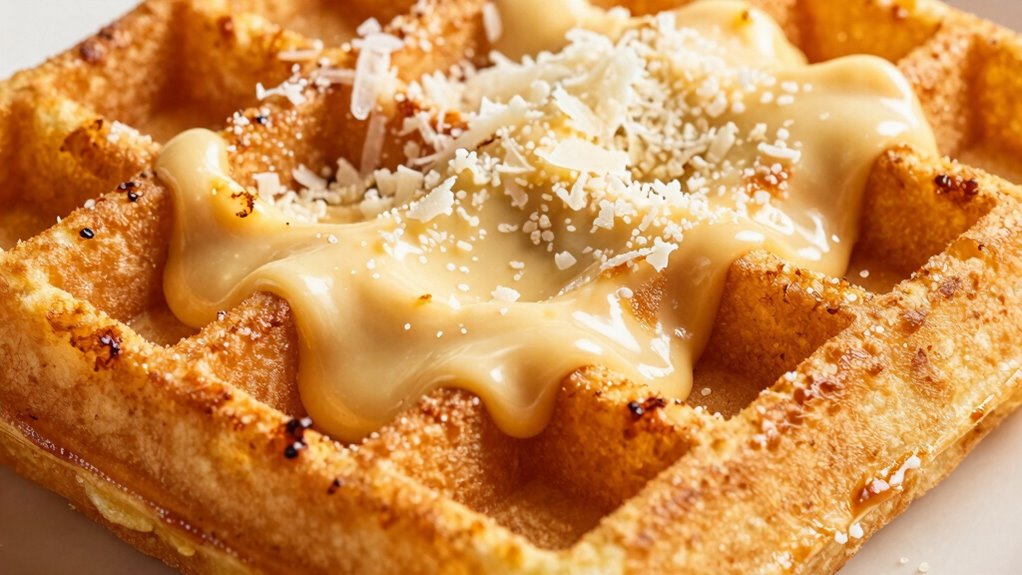 crispy savory cheese waffles