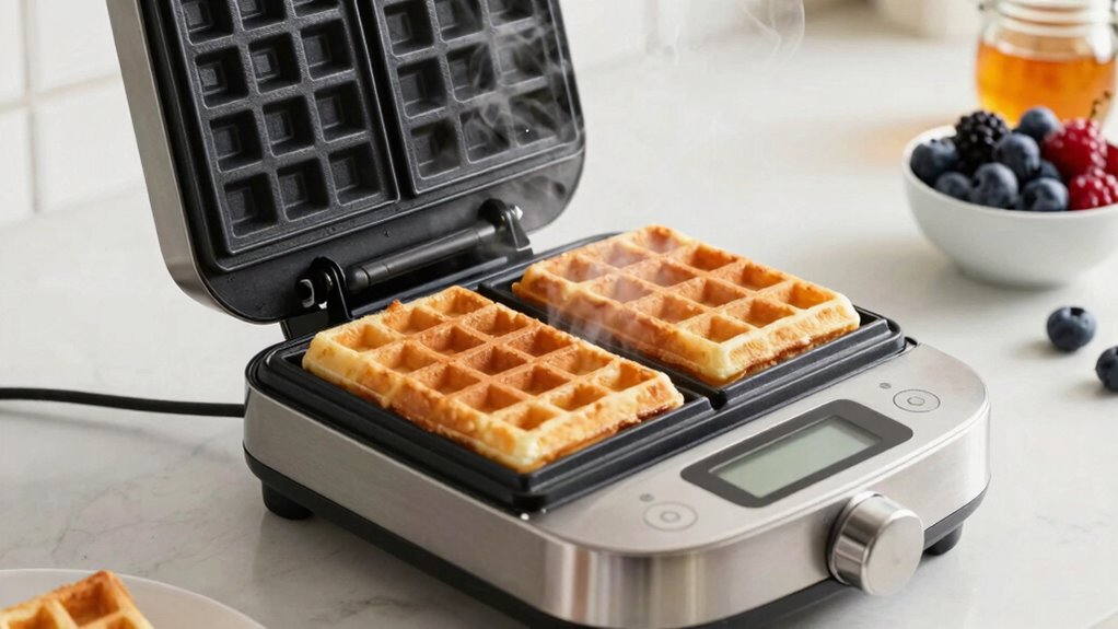 durable adjustable easy clean waffle maker