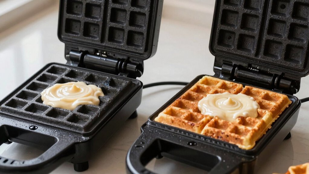 durable even heating waffle iron