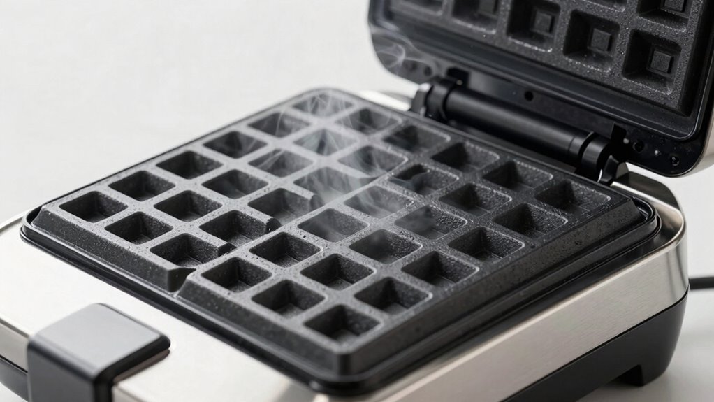 effective steam venting ensures crispy waffles