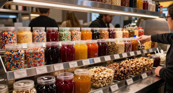 efficient organized topping station