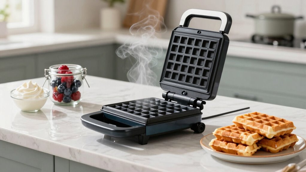 efficient waffle serving setup