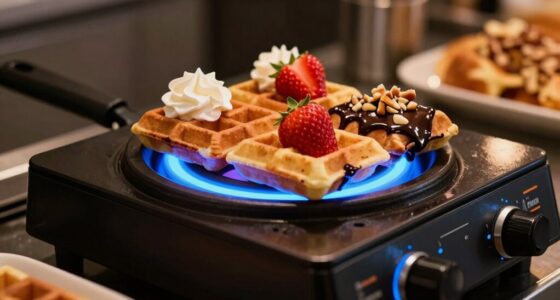 efficient waffle topping heating