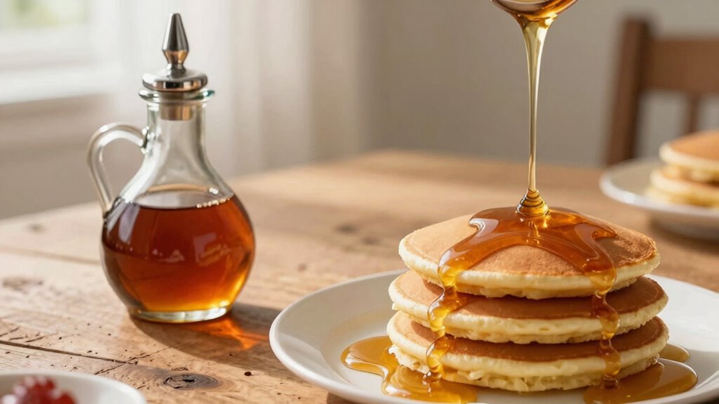 enhancing breakfast with syrup