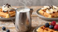 enhancing waffles with froth