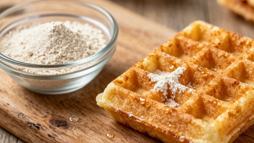 flour protein affects waffle