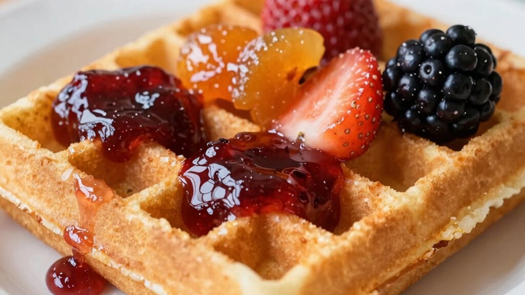 fruit jams enhance waffle flavor