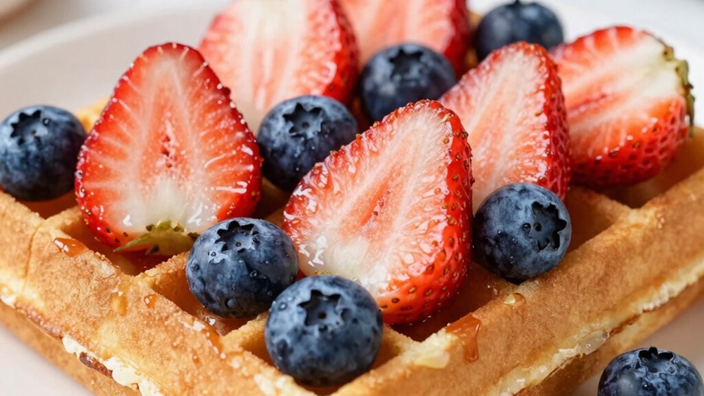 gently fold fruit evenly