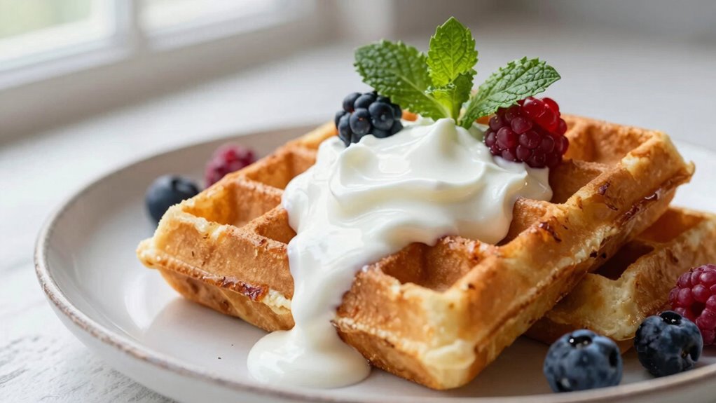 greek yogurt enhances waffle texture