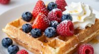 healthy lower sugar waffle recipe