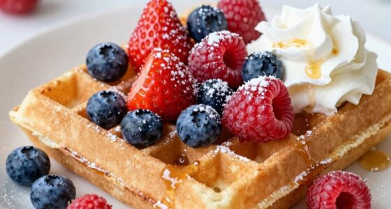 healthy lower sugar waffle recipe