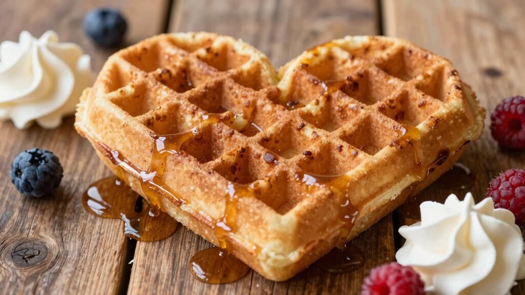 heart shaped waffles symbolize love
