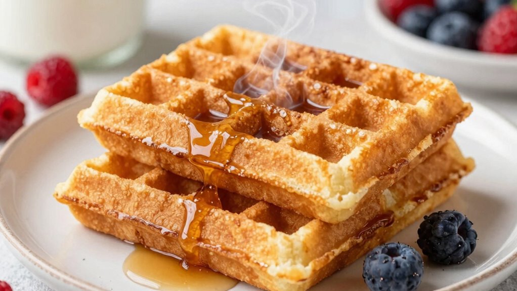heavy textured fine tasting waffles