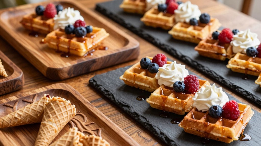ideal waffle serving trays